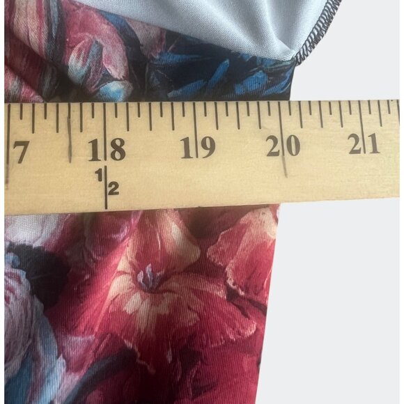 Koh Koh Womens Floral High Neck Maxi Dress Sleeveless Dark Blue Multi-Color 2XL - Picture 6 of 16